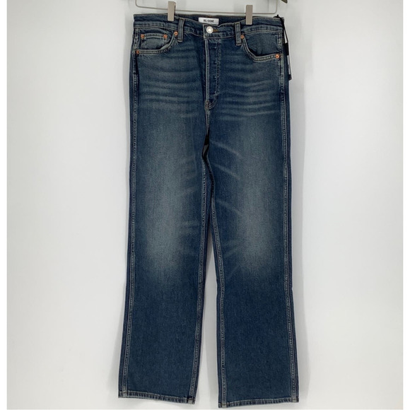 NEW! RE/DONE Size 30 90s High Rise Loose Distressed Jeans Denim $295 msrp I8-7 - Picture 2 of 10
